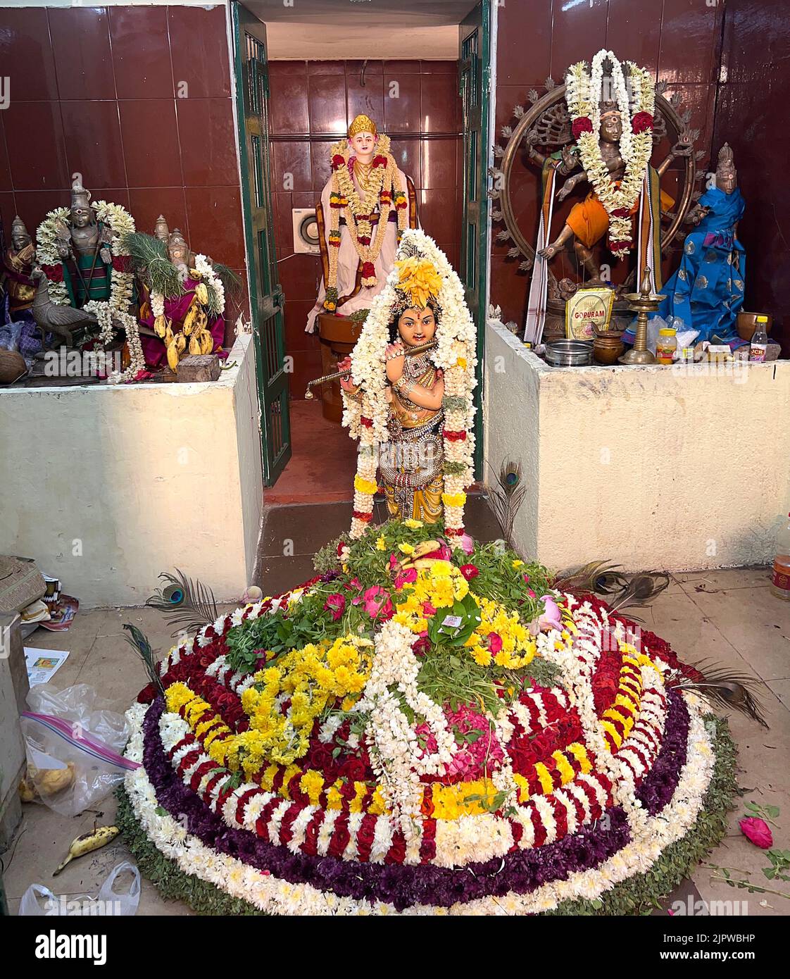 Chennai, India, 20th Aug 2022 Ardent devotees of Lord Krishna